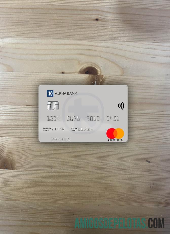 Grécia Alpha Bank Mastercard VERSÃO 3 Photolook Front exemplo real